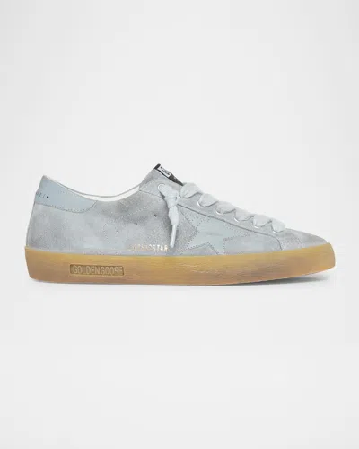Golden Goose Men's Super-star Suede Low-top Sneakers In Light Gray