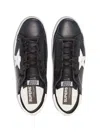 Golden Goose Sneaker With Black Leather Upper And Signature Star Patch In Black