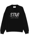 Golden Goose Black Sweatshirt With Logo Printed On The Front In Black