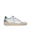 Golden Goose White Cow Leather Vamp Sneakers With Unique Used And Dirty Effect In White