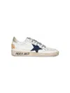 Golden Goose Distressed Low-top Sneakers With Star Detail And Vintage Aesthetic In White