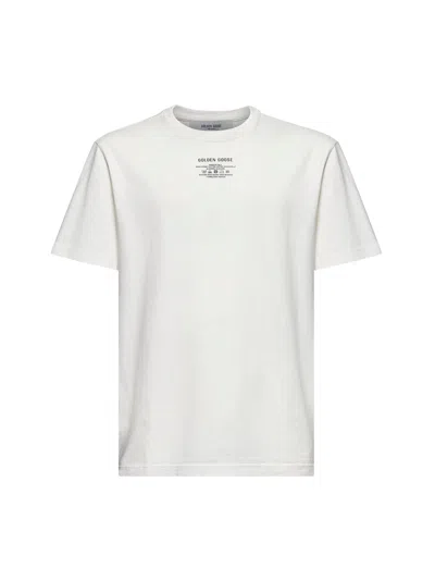 Golden Goose Men White Lettering Label T-shirt