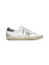 Golden Goose Super Star Leather Sneakers With Suede Accents In White
