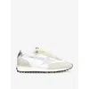 Golden Goose Mens White/comb Men's Marathon Runner Suede And Mesh Low-top Trainers Eur 45 / 11 Uk In White/comb