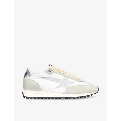 GOLDEN GOOSE MENS WHITE/COMB MEN'S MARATHON RUNNER SUEDE AND MESH LOW-TOP TRAINERS EUR 46 / 12 UK