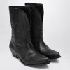 Golden Goose Wish Star Pointed Toe Western Boot In Black