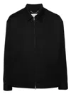 Golden Goose Men Black Jacket With Classic Collar And Long Sleeves In Virgin Wool Man