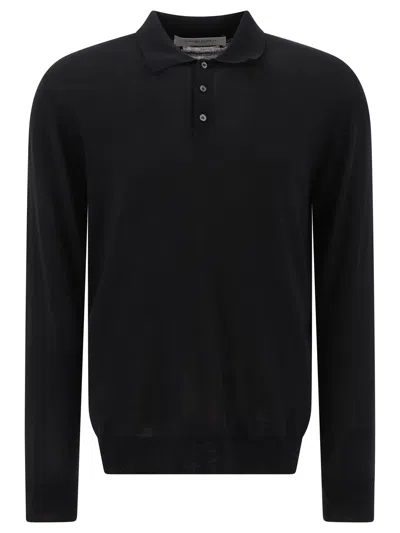 GOLDEN GOOSE GOLDEN GOOSE MEN WOOL LONG-SLEEVED POLO SHIRT