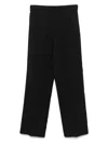 Golden Goose Deluxe Brand Wide Leg Wool Gabardine Jogging Pants In Black