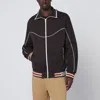 Golden Goose Technical Jersey Zip Sweatshirt With Contrast Piping In Gray