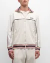 Golden Goose Multicolor Track Raglan Sweatshirt In Papyrus Dark Blue