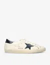 Golden Goose Deluxe Brand Men Multicolor Leather Super Star Sneakers In Beige
