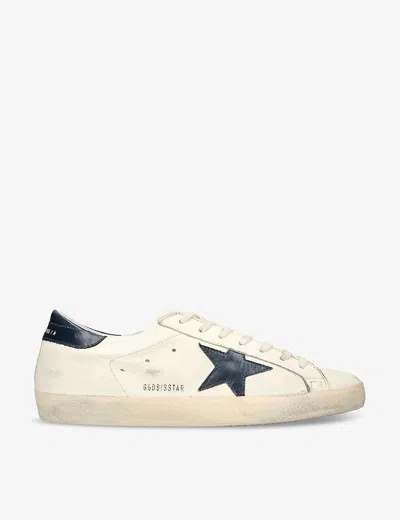GOLDEN GOOSE MENS BEIGE SUPER-STAR LEATHER LOW-TOP TRAINERS EUR 46 / 12 UK