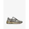 Golden Goose Men's Running Dad Suede And Nylon Upper Leather Star And Heel Sneaker In Black/comb