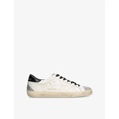 GOLDEN GOOSE MENS GOLDEN GOOSE SUPER STAR LEATHER LOW-TOP TRAINERS