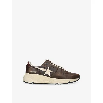 GOLDEN GOOSE MENS GOLDEN GOOSE MEN'S RUNNING SOLE LEATHER LOW-TOP TRAINERS