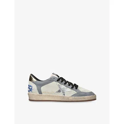 Golden Goose Mens Denim Men's Ball Star Suede Low-top Trainers Eur 43 / 9 Uk In Blue
