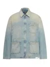 Golden Goose 'mackenzie' Denim Jacket Featuring Faded Effect