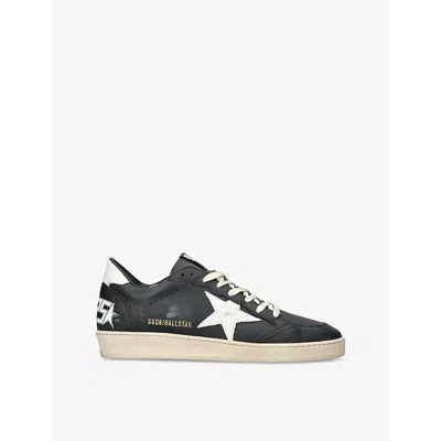 Golden Goose Mens  Ballstar 10366 Leather Low-top Trainers In Blk/white
