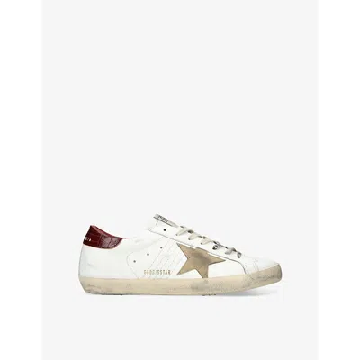 Golden Goose Mens White/red Men's Superstar Low-top Leather Trainers Eur 40 / 6 Uk