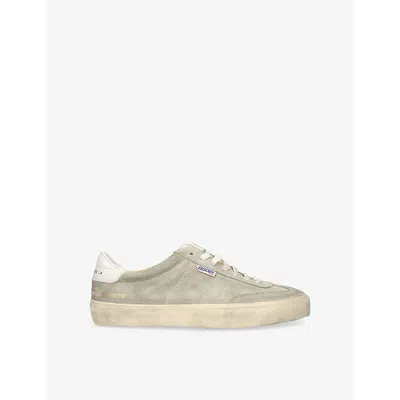 Golden Goose Mens Beige Comb Soul-star Leather-trim Suede Low-top Trainers