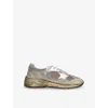 Golden Goose Mens Dad-star Sneakers In Dove-gray Mesh And Suede With White Leather Star In Grey/other