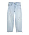 Golden Goose Mens Pants In Lived-in Effect Denim In Light Blue