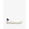 Golden Goose 'matchstar' White Low Top Sneakers With Logo Patch On The Tongue And Contrasting Heel With Logo In White/blk