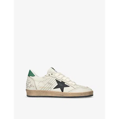 Golden Goose Mens  Ballstar 10366 Leather Low-top Trainers In White/blk
