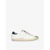 Golden Goose White Leather Lace-up Sneakers In White/blk