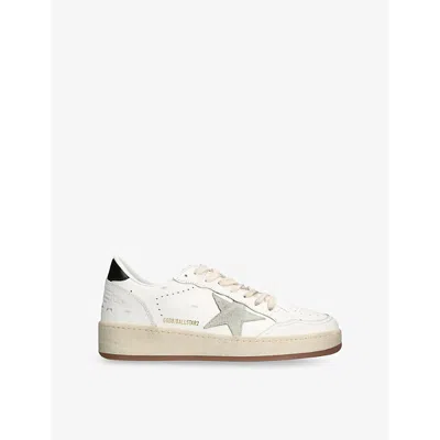 GOLDEN GOOSE MENS GOLDEN GOOSE BALLSTAR 2 LEATHER LOW-TOP TRAINERS