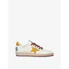 Golden Goose Leather Ball Star Sneakers In White