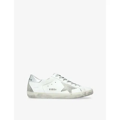 GOLDEN GOOSE MENS WHITE/OTH SUPERSTAR LEATHER LOW-TOP TRAINERS