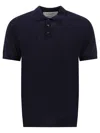 Golden Goose Merino Wool Polo Shirt Polo Shirts Black In Black