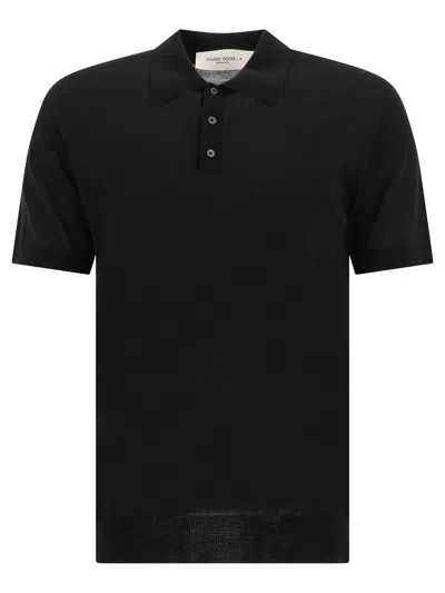Golden Goose Merino Wool Polo Shirt Polo Shirts Black