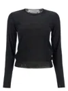 Golden Goose Black Merino Wool Sweater With Golden Applications For Women In Black