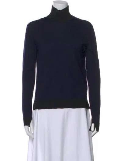Pre-owned Golden Goose Merino Wool Turtleneck Sweater In Blue
