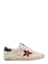 GOLDEN GOOSE MESH AND LEATHER SNEAKERS WITH SUEDE PATCH