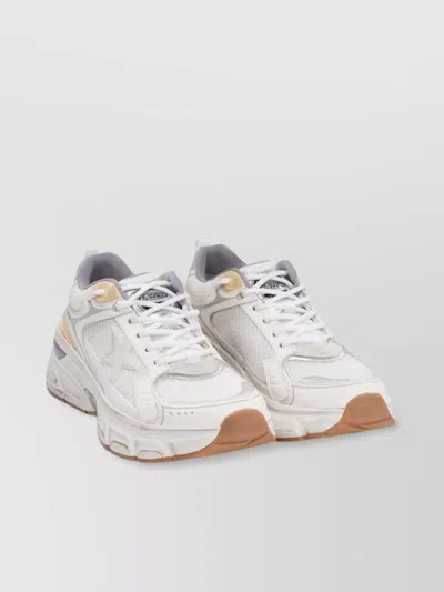 Golden Goose Mesh Panel Rubber Sole Sneakers Slip-on In White