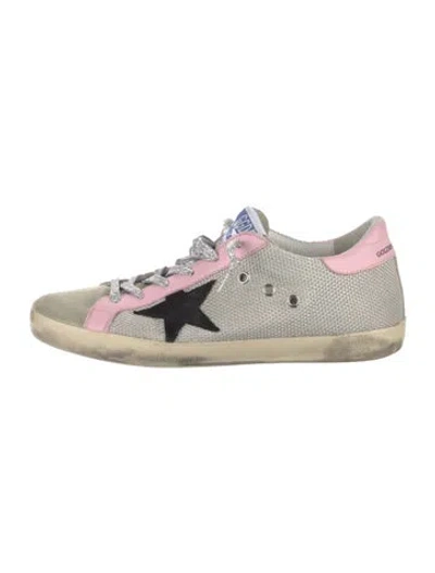 Pre-owned Golden Goose Mesh Printed Sneakers In Gray