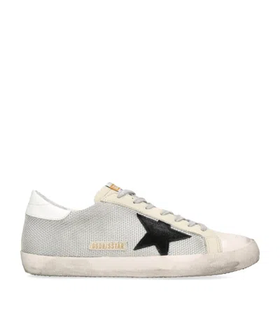 Golden Goose Mesh Superstar Sneakers In White