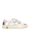 Golden Goose May School Sneakers In Silver