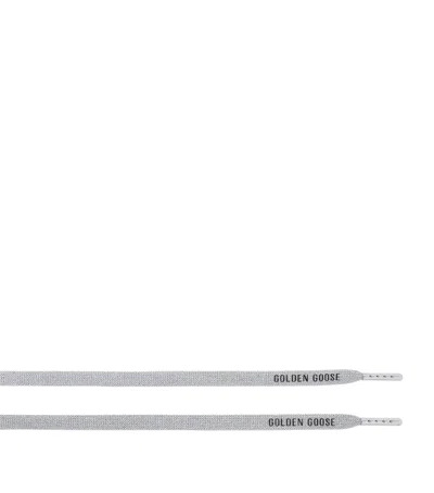 Golden Goose Metallic Logo Print Laces