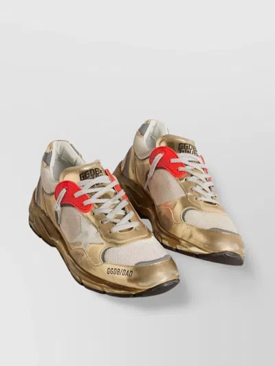 Golden Goose Metallic Mesh Chunky Sole Sneakers In Gold