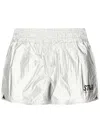 Golden Goose Metallic Shorts In Silver
