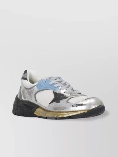 GOLDEN GOOSE METALLIC STAR DETAIL LOW TOP SNEAKERS