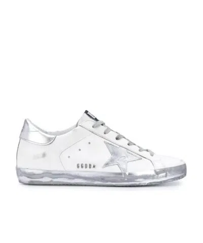 Golden Goose Metallic Superstar Low-top Sneakers In White