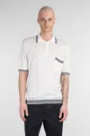 Golden Goose Rib Knitted Polo Shirt In White