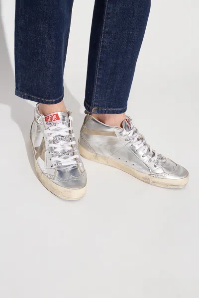 Golden Goose ‘mid Star Classic' High-top Sneakers In Silver