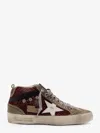 Golden Goose Deluxe Brand Women Mid Star Classic High-top Suede Sneakers With Glitter Inserts In Gray
